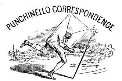 PUNCHINELLO CORRESPONDENCE.